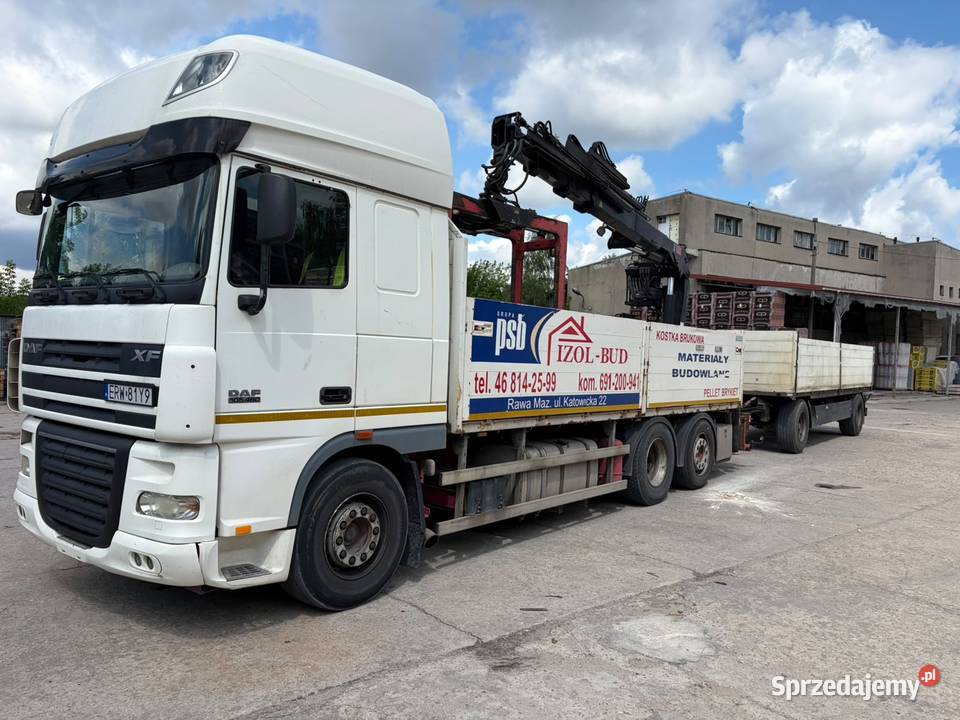 DAF XF 105460 HDS HIAB 166 skrzynia burtowa ład Rawa Mazowiecka