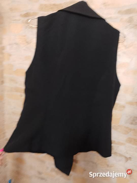 44XXL Boohoo Czarna kamizelka garniturowa z Kraków