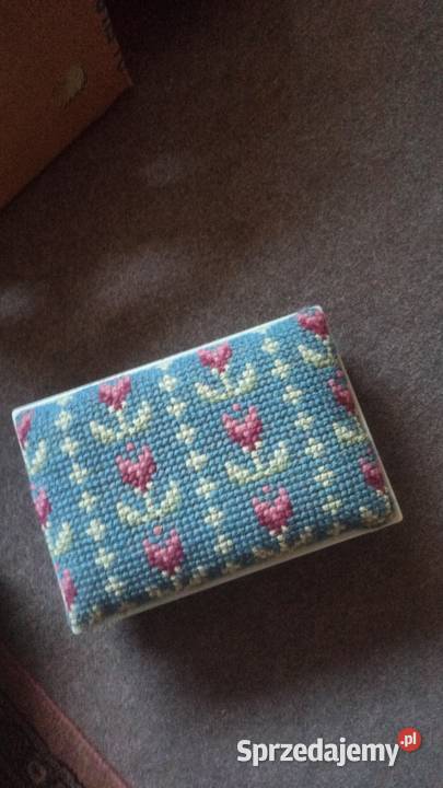 Podnóżek Na nóżkach Drewno białe niebieski pomorskie Gdańsk sprzedam