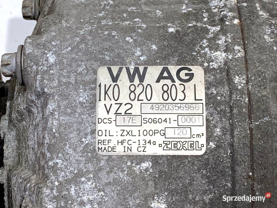 SPRĘŻARKA KLIMATYZACJI VW TOURAN 1K0820803L 20 Kompresory klimatyzacji