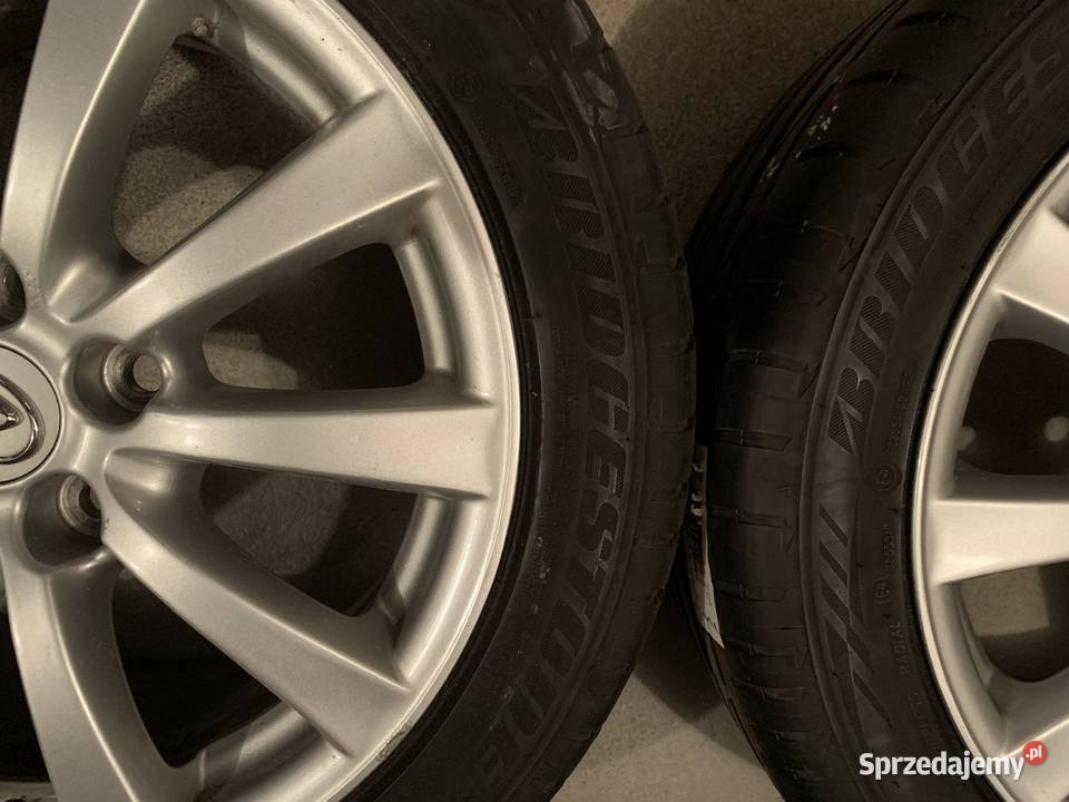 Alufelgi lexus 5x1143 na letnich Bridgestone 17 Miedziana Góra sprzedam