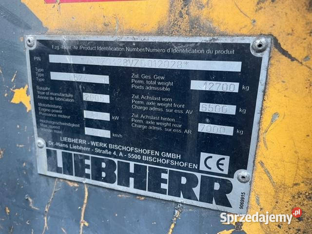 Liebherr 524 szybkozłącze ramie siłowniki silnik Jastrzębniki