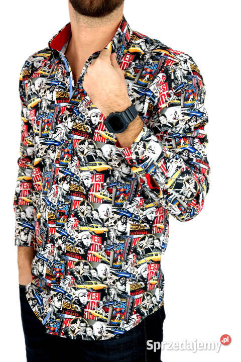 DANIEL BESSI Koszula Męska Fb055 Aktorzy Auta wielkopolskie Ostrów Wielkopolski