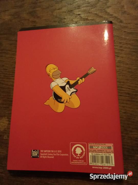Simpsons zeszyt w linie hot n heavy Artykuły szkolne mazowieckie Warszawa