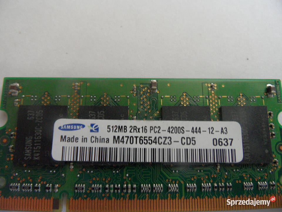 Sprzedam pamięć RAM DDR2 w kościach 512 MB 5 1 DDR2 mazowieckie Warszawa sprzedam