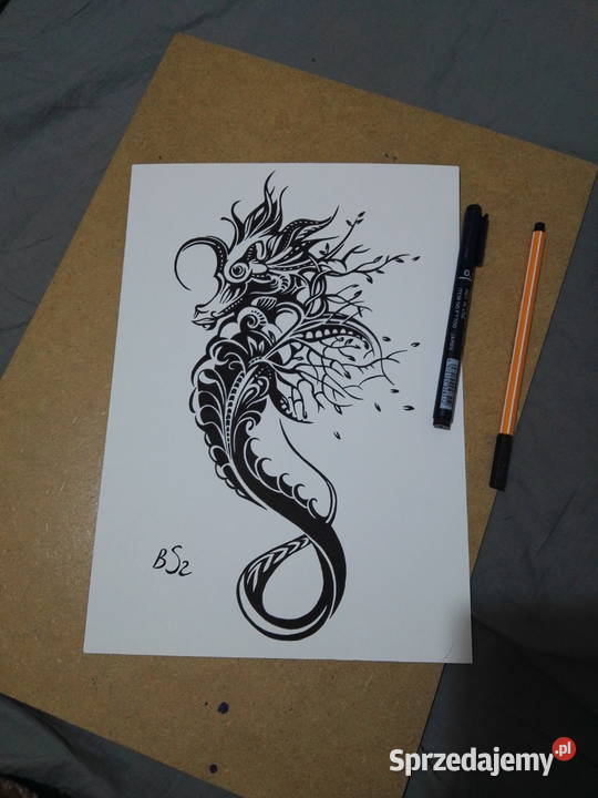 Rysunek konik morski cienkopis A4 250gm2 mazowieckie Warszawa