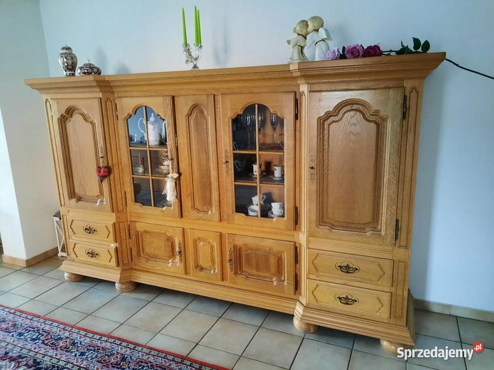 Piękny niepowtar kredens dębowy witryna bufet 171cm Meble sprzedam