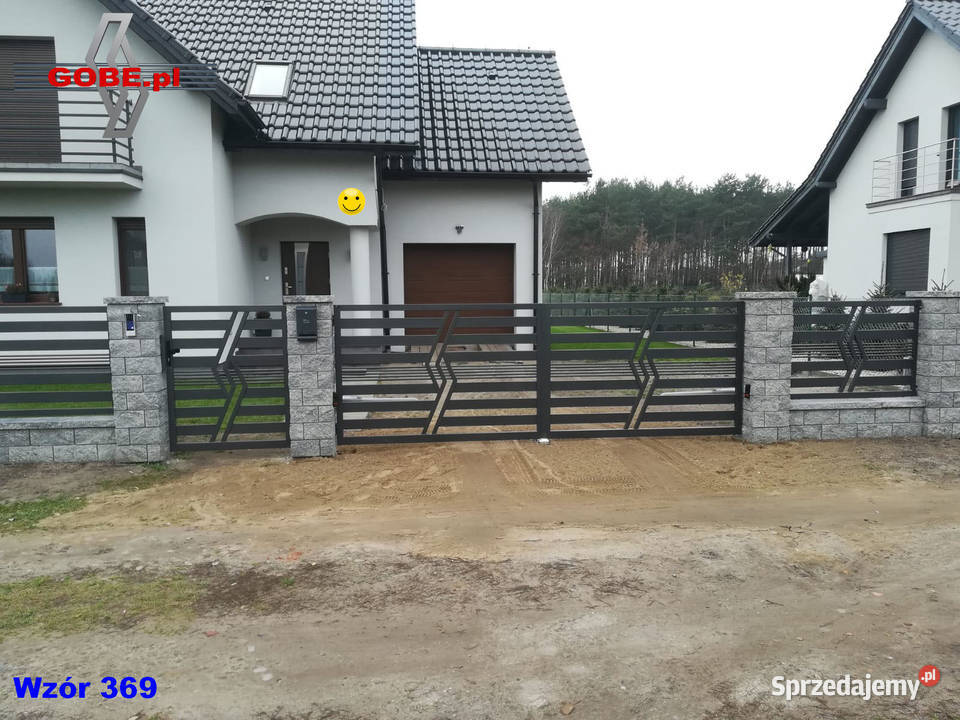 Nowoczesne ogrodzenia bramy palisada płot śląskie Nieborowice