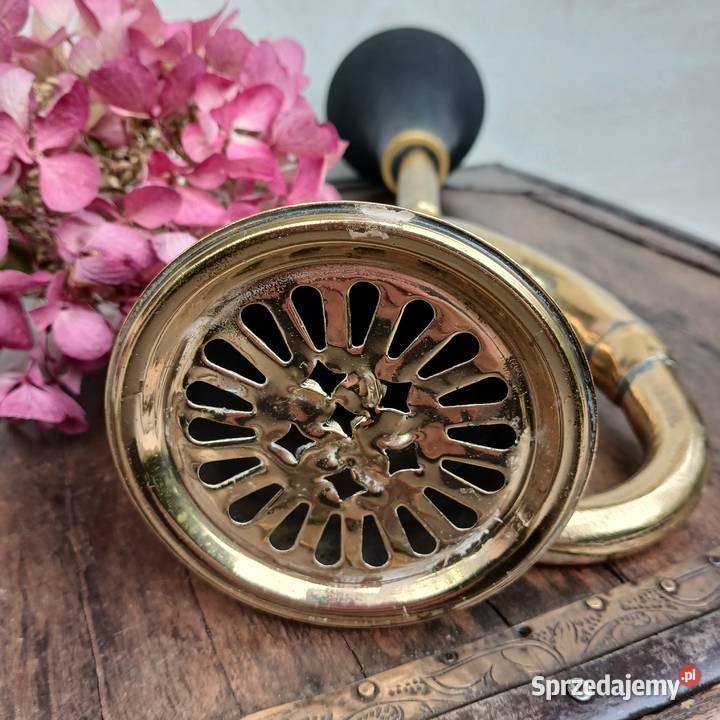 Stara mosiężna trąbka klakson samochodowy Pozostałe Warszawa