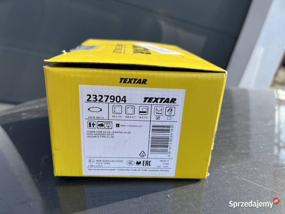 TEXTAR Klocki hamulcowe przód 2327904 mondeo mk3 osobowe Orzesze