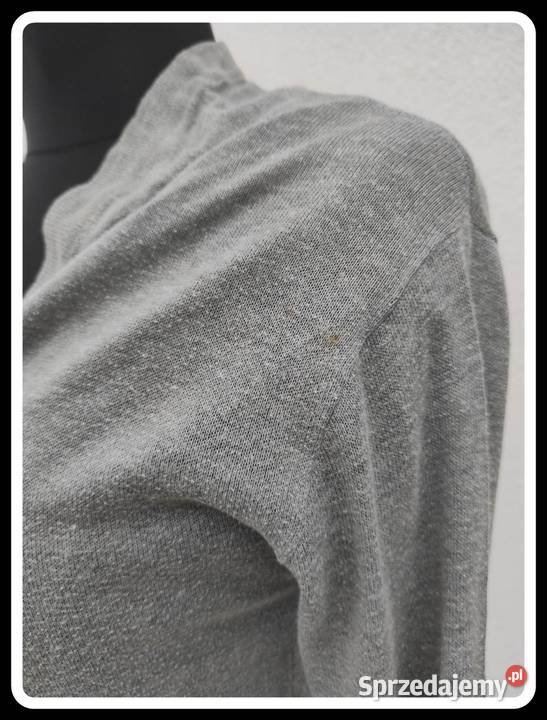 Mini zestaw kardigan narzutka bluzka oliwkowa 36