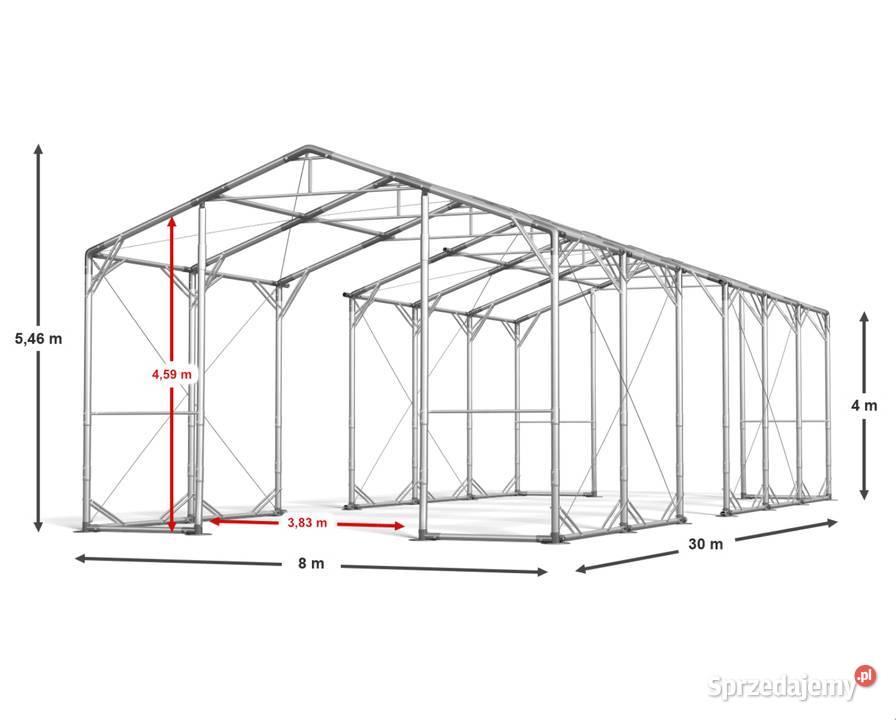 8x30x4m Namiot magazynowy ognioodporny z Jabłonna