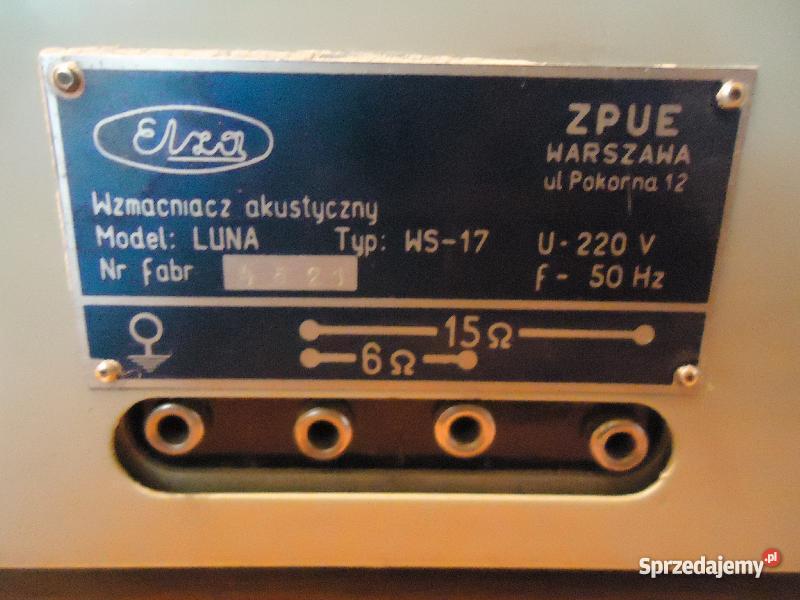 KULTOWY WZMACNIACZ LAMPOWY LUNA WS17 ELZA