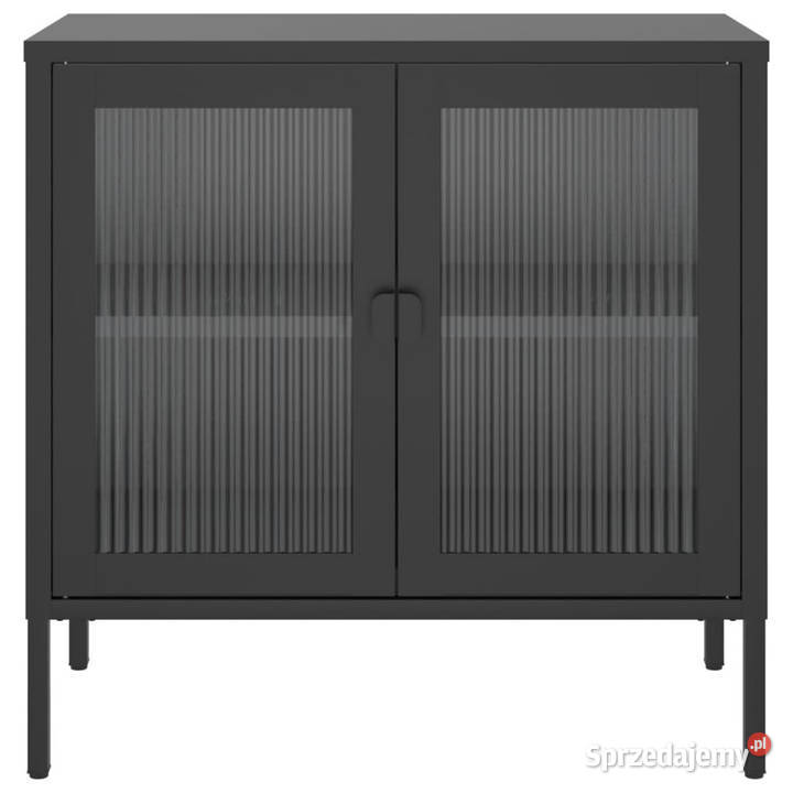 Szafka czarna 70x35x70 szkło i stal WM353001 Warszawa