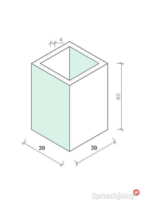 Donica betonowa z betonu architektonicznego D2 Katowice