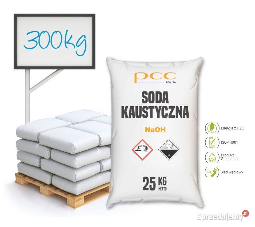 Soda Kaustyczna 25 wodorotlenek sodu NaOH 98 Brzeg Dolny