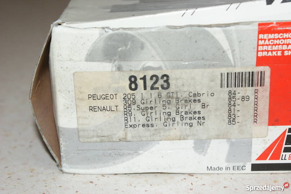 SZCZĘKI HAMULC RENAULT CLIO 9098 19 8895 abs szczęki Układ hamulcowy mazowieckie Białobrzegi
