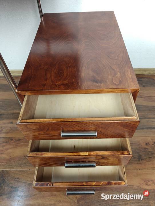 Biurko Bauhaus Art Deco Chrom Czereśnia Kraków
