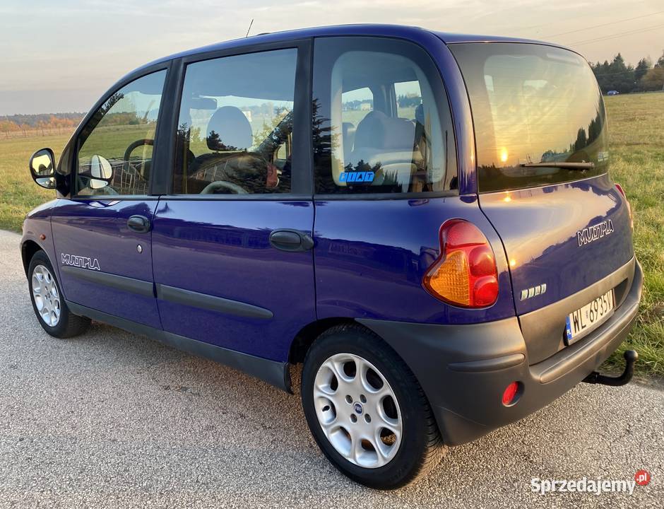 Fiat Multipla 16 Benzyna Salon Polska Fajny Stan poduszka powietrzna mazowieckie Wieliszew