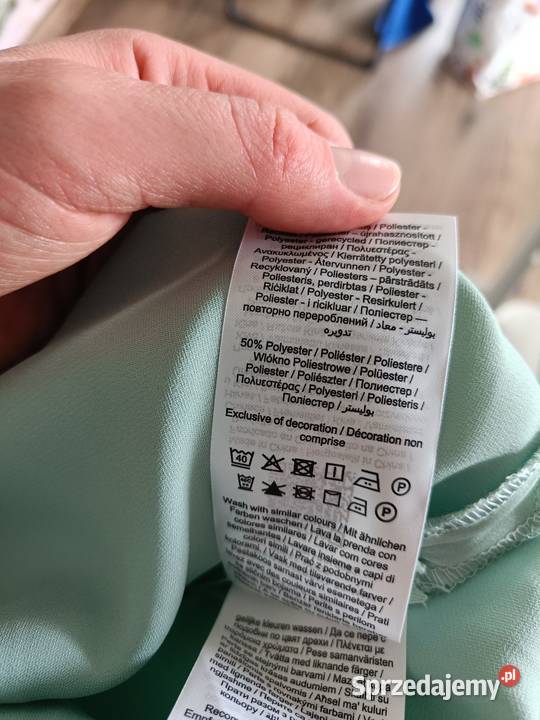 Suknia wieczorowa miętowa 40 L Vila