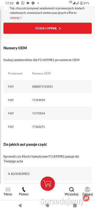 Klocki hamulcowe format Bosch oem 0986424594 Wrocław sprzedam