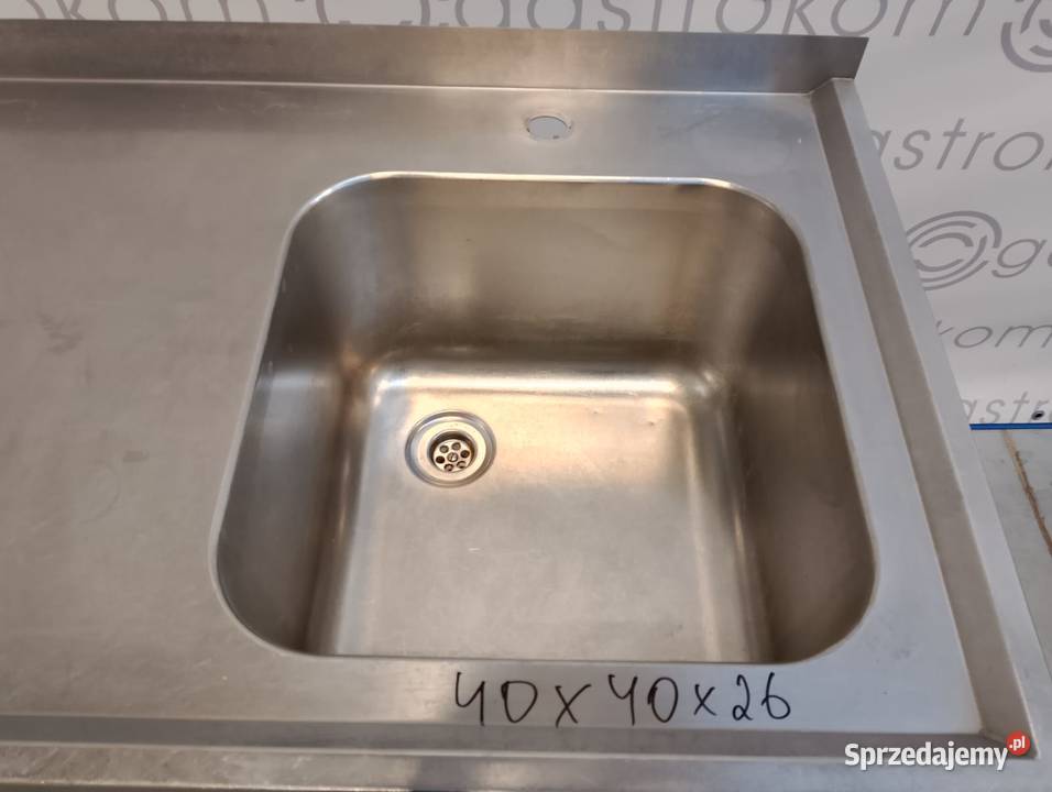 Stół ze zlewem L  rant TL 136x62x85