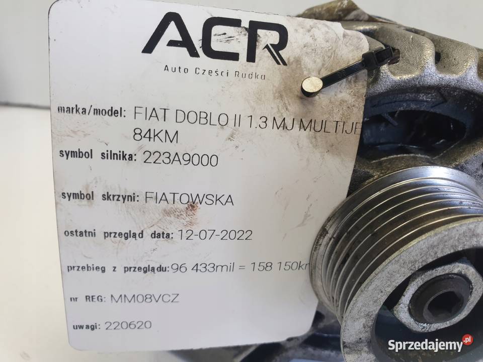 ALTERNATOR Fiat Doblo II 13 M JET 51805803 70A Chełm