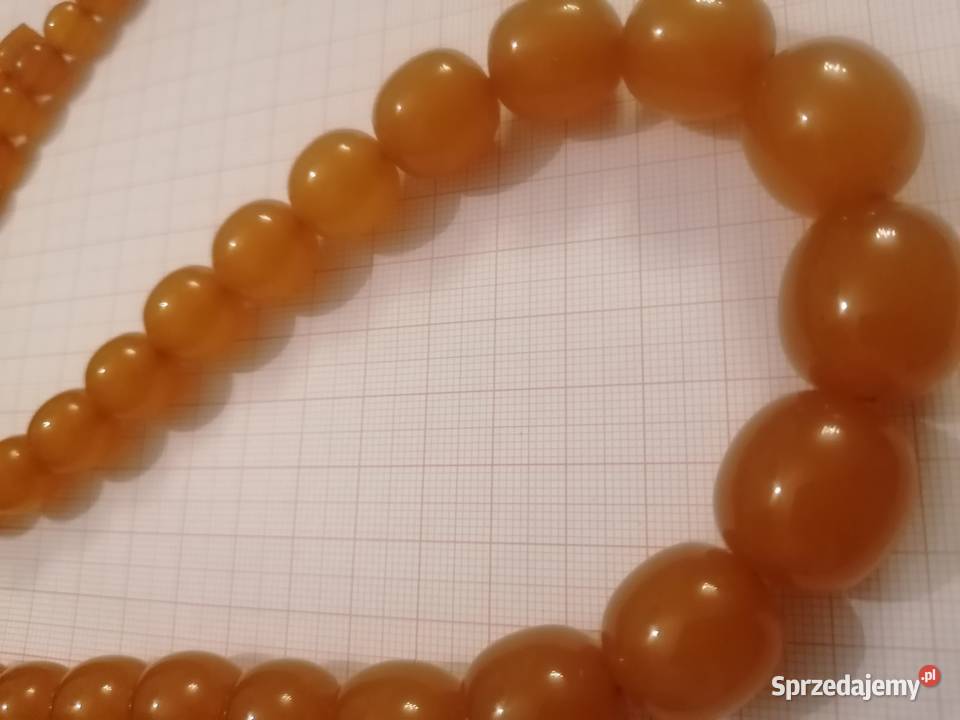 Naszyjnik bursztyn oliwki 68gr Białystok sprzedam