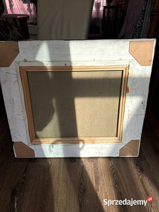 Stary piękny obraz 2w1 drewniana solidna rama dolnośląskie Długopole-Zdrój sprzedam