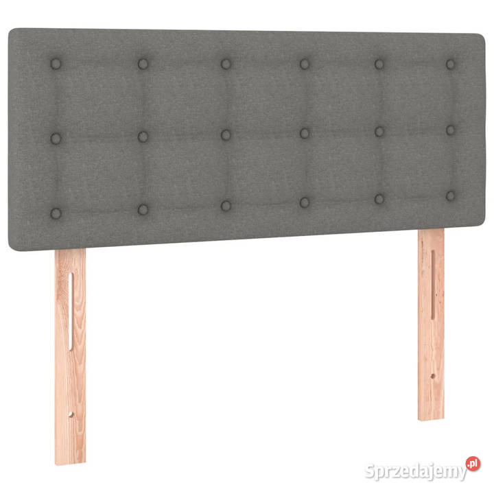 Łóżko kontynentalne z materacem ciemnoszara 88cm Meble
