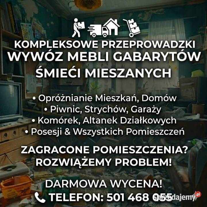 Wywóz Mebli Gabarytów Opróżnienie Mieszkań Domów Kędzierzyn-Koźle