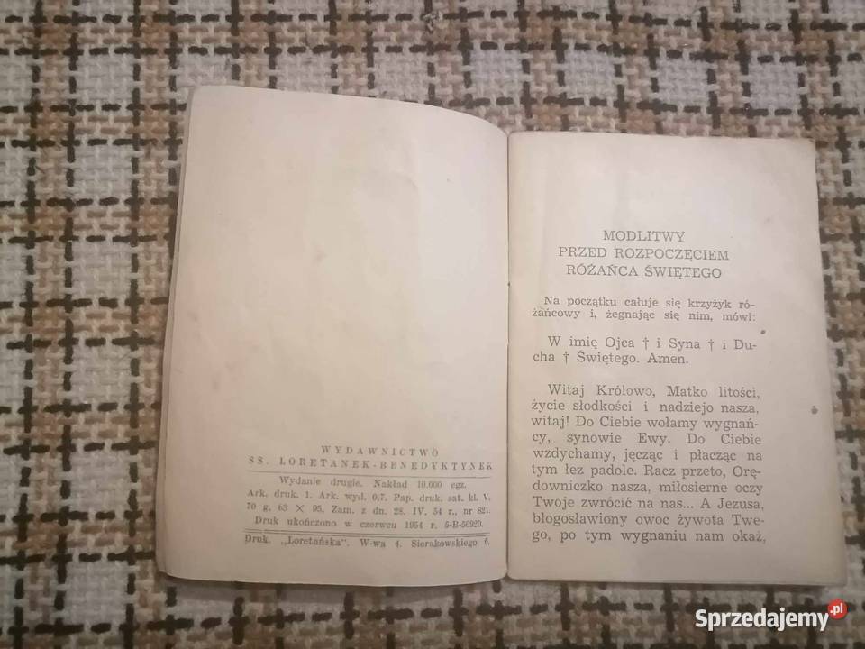 Sposób Odmawiania Różańca Świętego 1954 Rok wydania 1954 Książki naukowe i popularnonaukowe