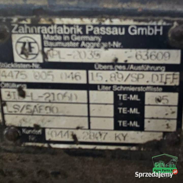 Oś przednia ZF typ APL 2035 04412805 Deutzfahr Ciechanowiec