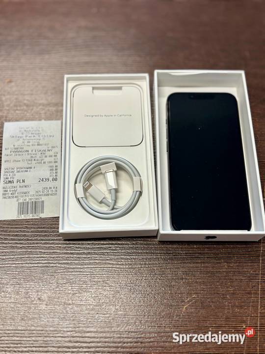 Smartfon Apple iPhone 13 4 GB 128 GB 5G czarny warmińsko-mazurskie Elbląg