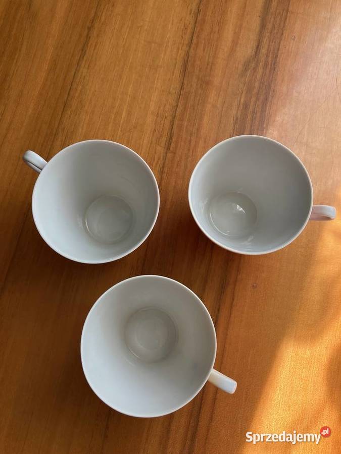 Zestaw 3 filiżanek porcelana Ćmielów PRL retro Nisko sprzedam
