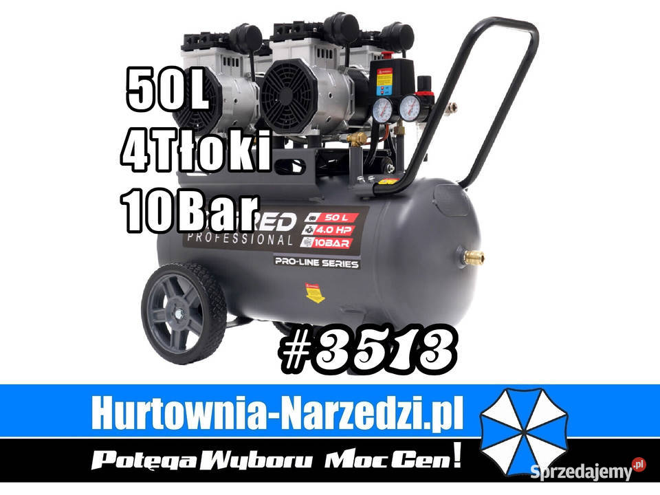 10bar sprężarka bezolejowa 50l 4 tłoki kompresor Nowe sprzedam