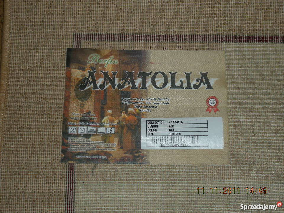 Dywan ANATOLIA 100 X 200 BEŻ 200m mazowieckie Wyszków