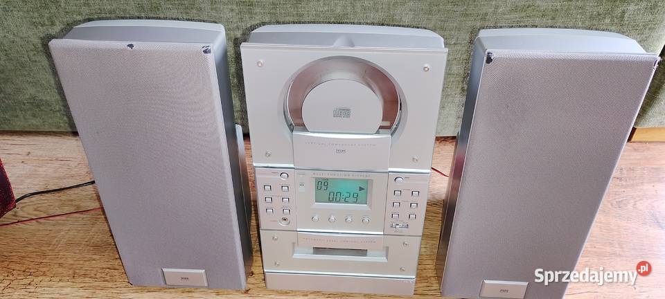 Stylowa Mikrowieża TCM CD Kasety Radio Stan Wąbrzeźno