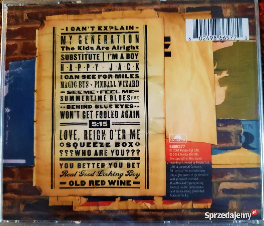 Sprzedam Rewelacyjny AlbumCD The Who Then And