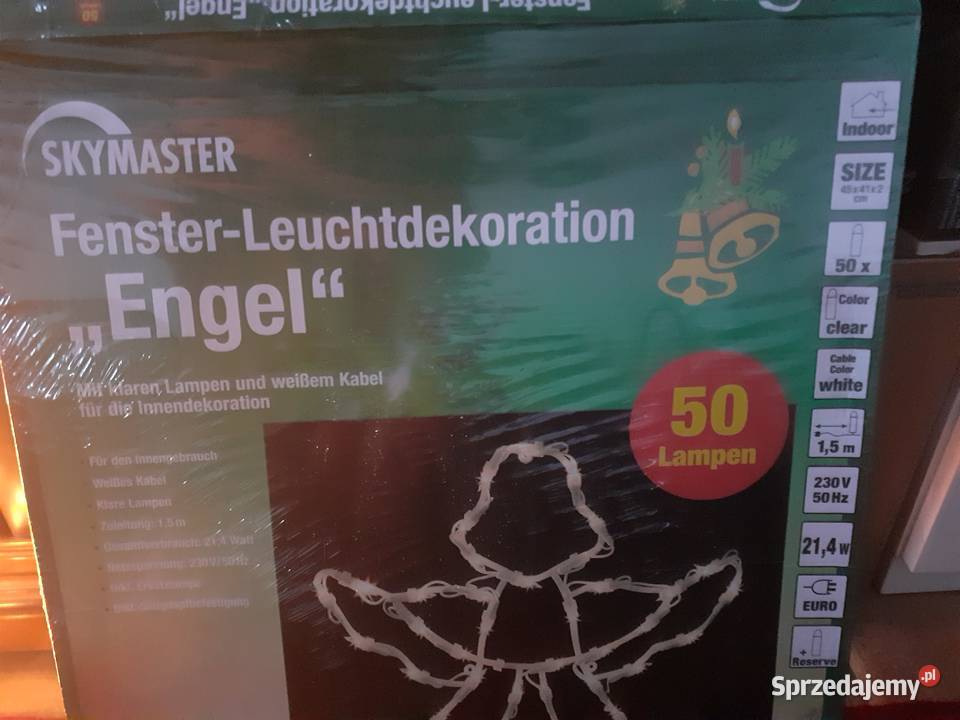 anioł dekoracja okna świetlna Gdańsk