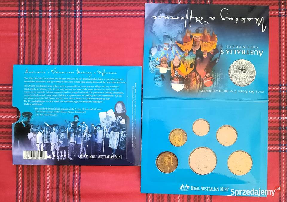 Zestaw Monet Australia Wolontariusze Numizmatyka Gliwice
