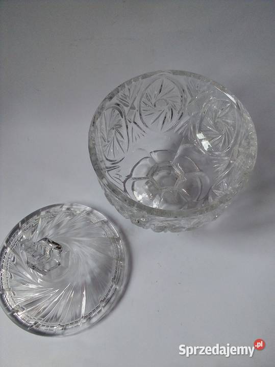 kryształowa bomboniera cukiernica na nóżce Częstochowa sprzedam
