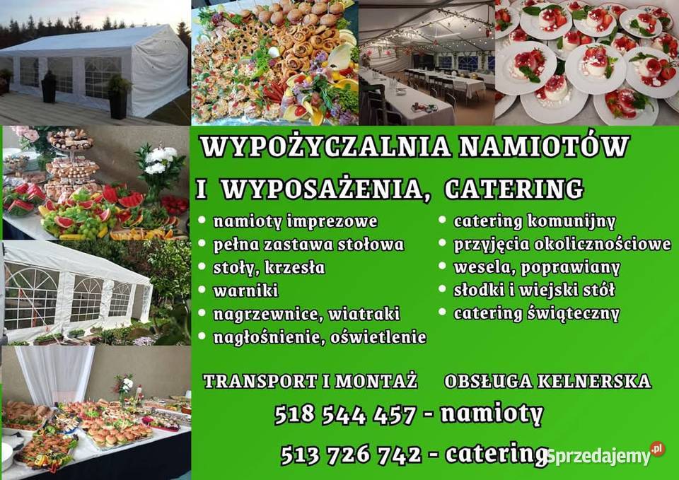 Namioty imprezowe eventove wyposażenie catering Lublin