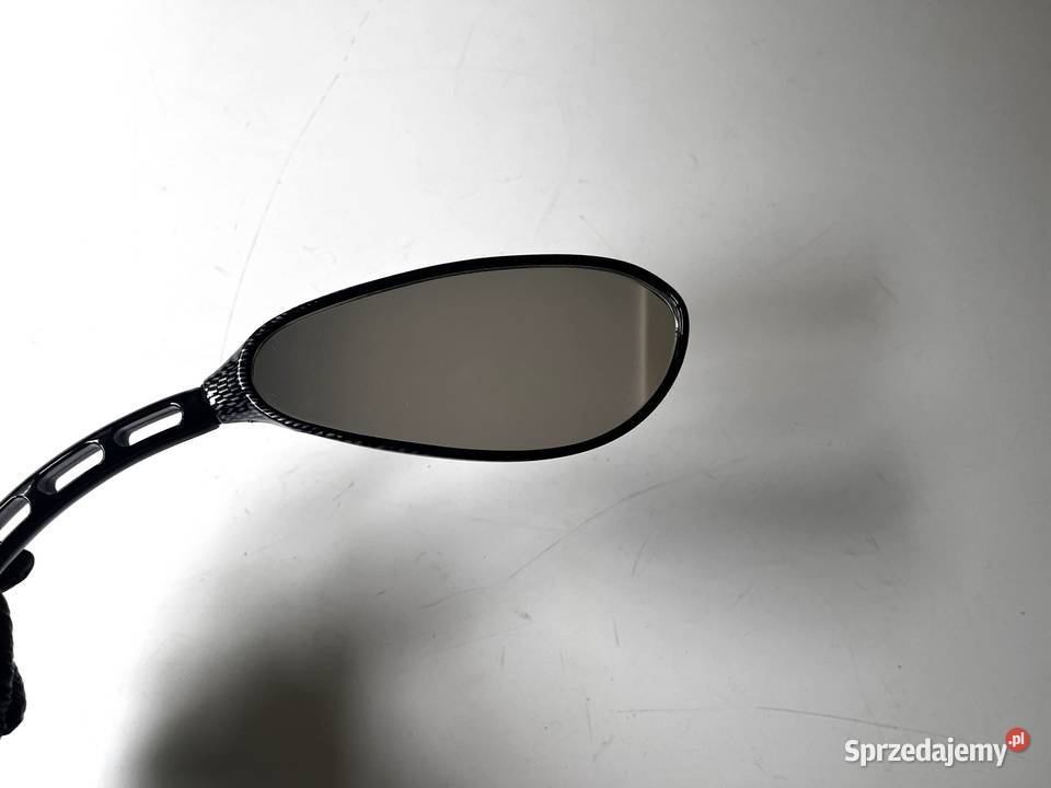 Motocyklowe lusterko prawe łezka carbon gwint