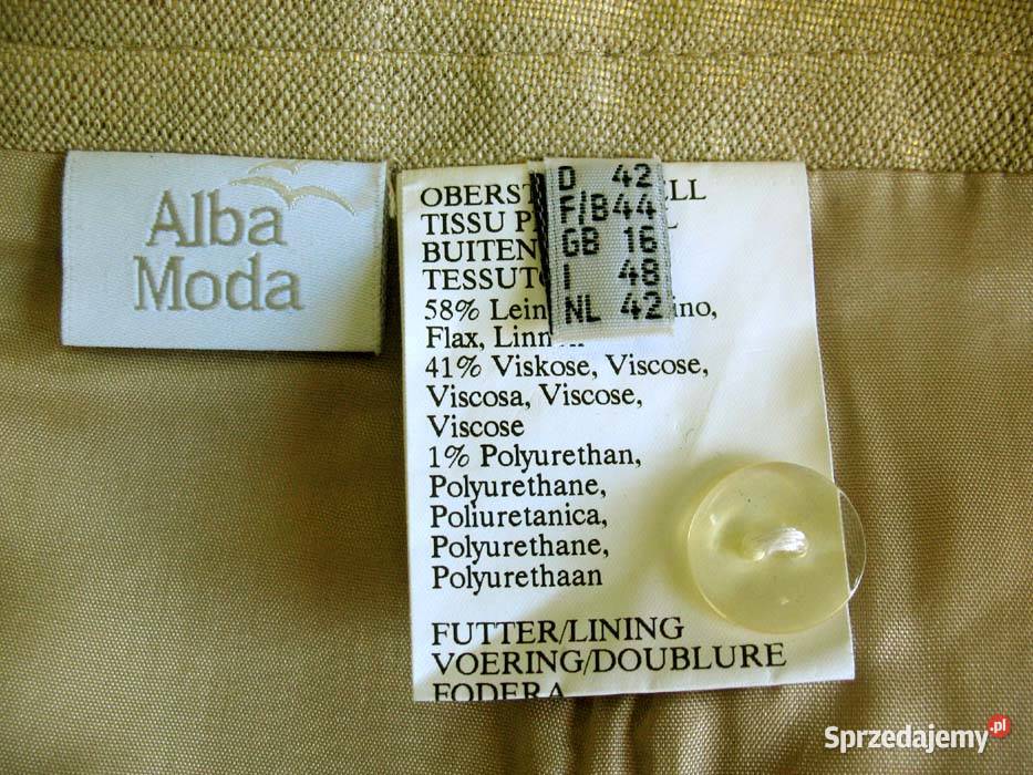 Spódnica Len złota 42 XL biodra 106 mazowieckie Siedlce