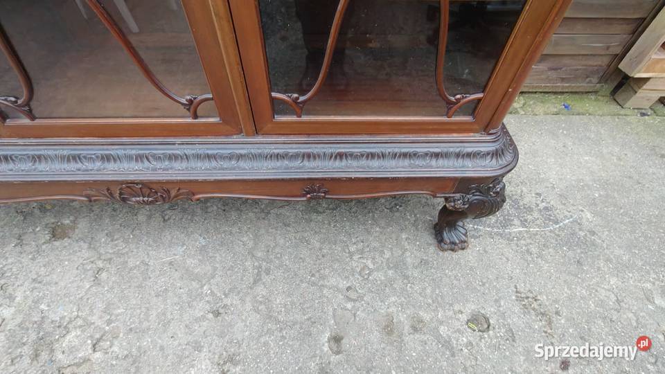 Kredens serwantka witryna chippendale rzeźbienia Warszawa sprzedam