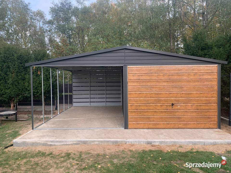 Garaż blaszany wiata WZMOCNIONY PROFILAMI Wejherowo