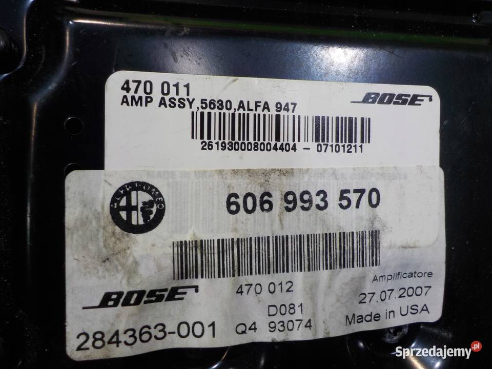 ALFA ROMEO GT 20 JTS 07r 2D wzmacniacz 606993570 mazowieckie Suków