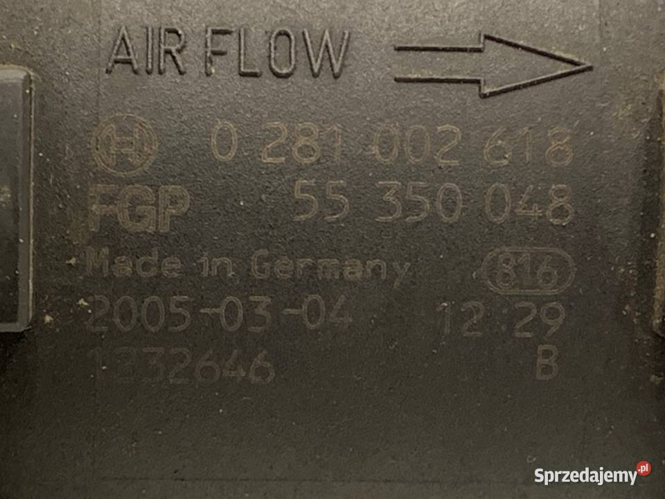 PRZEPŁYWOMIERZ OPEL ASTRA H 0281002618 17 101 podkarpackie