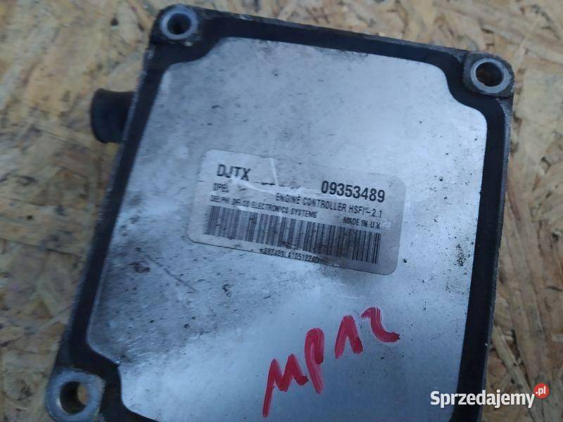 STEROWNIK SILNIKA KOMPUTER OPEL DJTX 09353489 Czujniki i sterowniki śląskie Gliwice sprzedam